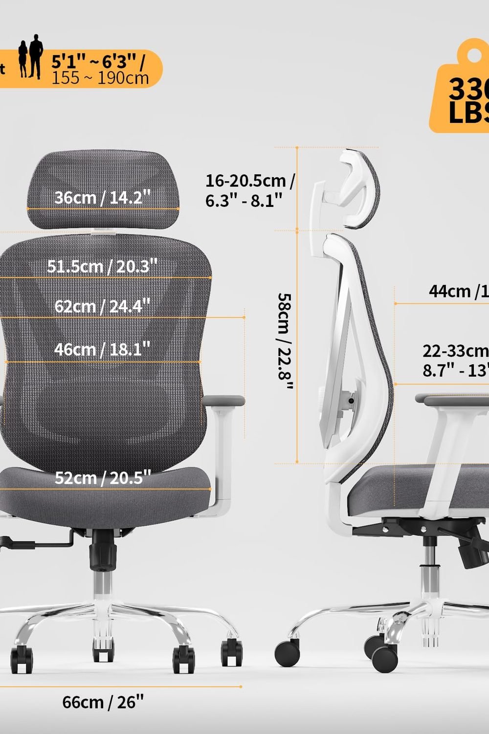 HOLLUDLE HOLLUDLE Ergonomic Mesh Office Chair - 3D Adjustable Lumbar Support & 3D Armrests, V-Shaped Back, Adjustable Desk Chair for Office & Home, White Review (2026) 2 HOLLUDLE Ergonomic Mesh Office Chair - 3D Adjustable Lumbar Support & 3D Armrests, V-Shaped Back, Adjustable Desk Chair for Office & Home, White in use at home