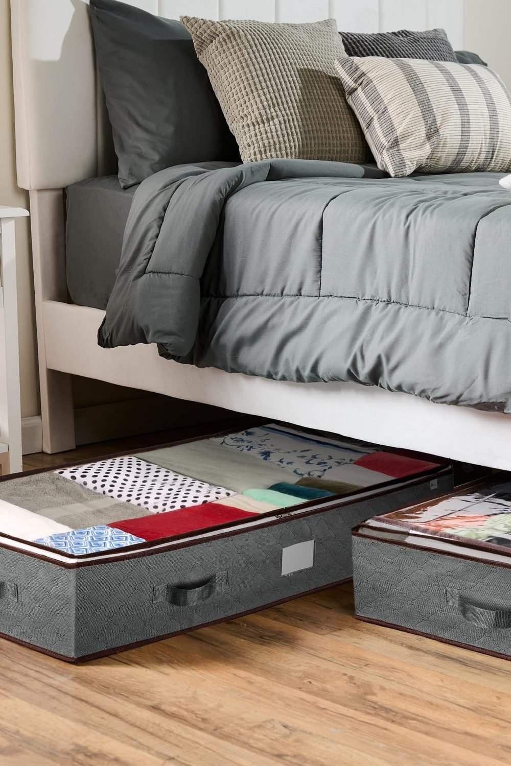 ZOBER Under Bed Storage Bags, Underbed Storage Containers, Gray, 90L 4-Pack accessories and refills - ZOBER Under Bed Storage Bags, Underbed Storage Containers, Gray, 90L 4-Pack