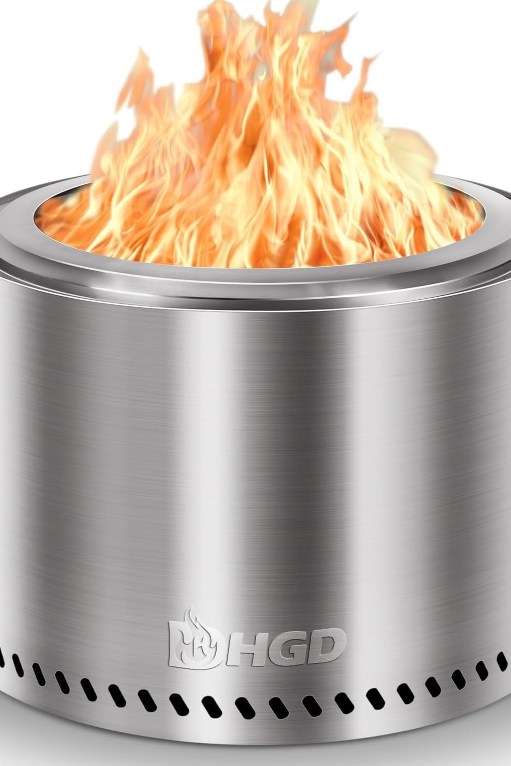 HGD 19.5" Smokeless Fire Pit Outdoor, Stainless Steel Wood Burning Firepit with Secondary Combustion, Backyard Patio Stove Garden, BBQ & Bonfire main product view - HGD 19.5" Smokeless Fire Pit Outdoor, Stainless Steel Wood Burning Firepit with Secondary Combustion, Backyard Patio Stove Garden, BBQ & Bonfire