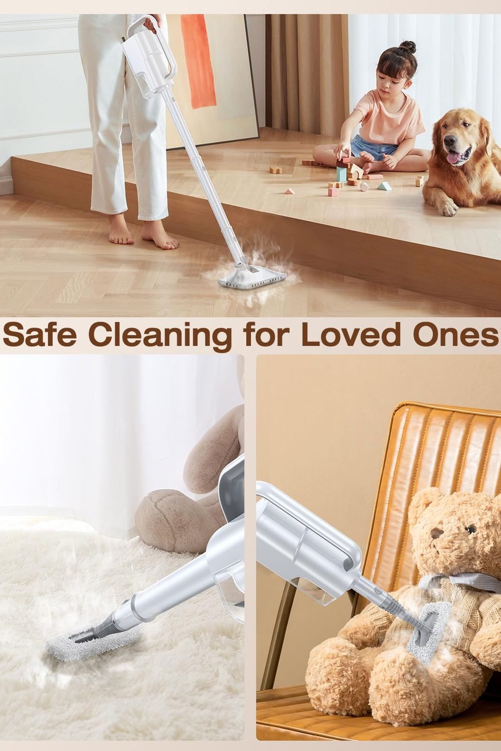 Steam Cleaner, 10-in-1 Detachable Handheld Steam Mop Multi-Surface accessories and refills - Steam Cleaner, 10-in-1 Detachable Handheld Steam Mop Multi-Surface