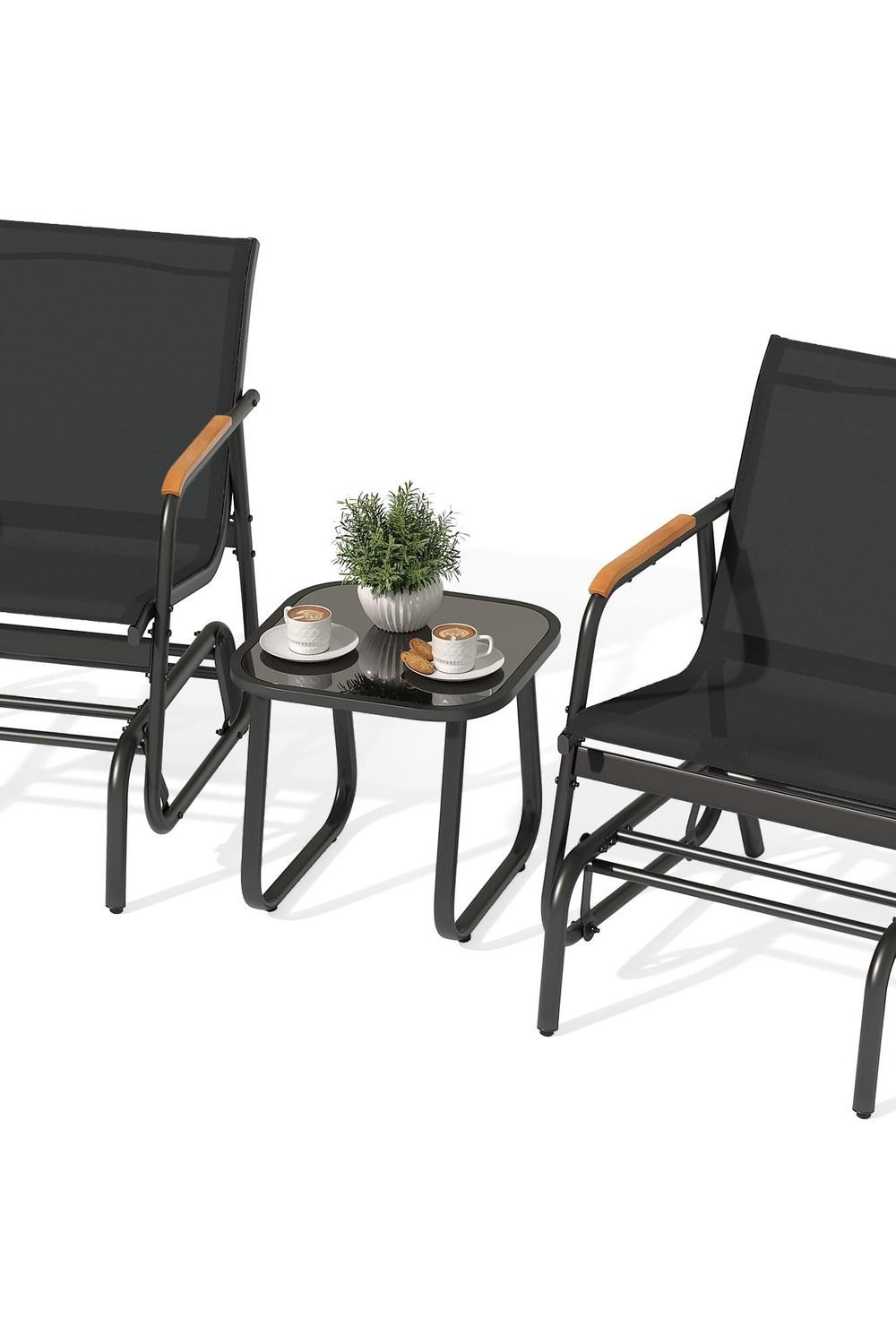 YITAHOME 3 Piece Patio Glider Set Textilene Review (2026) 1 YITAHOME 3 Piece Patio Glider Set Textilene Gliders Outdoor Furniture Black shown on its Amazon listing