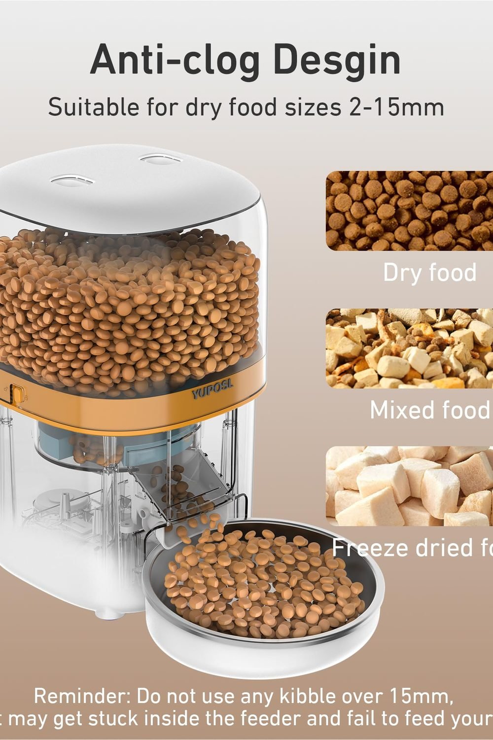Automatic Cat Feeder, 3L Cat Food Dispenser with Anti-Jam Design, Over 180-day Battery Life, 1-6 Meals Per Day with Stainless Steel Cat Bowl, Keep Dry Food Fresh, Timed Pet Feeder Also Small Dog accessories and refills — Automatic Cat Feeder, 3L Cat Food Dispenser with Anti-Jam Design, Over 180-day Battery Life, 1-6 Meals Per Day with Stainless Steel Cat Bowl, Keep Dry Food Fresh, Timed Pet Feeder Also Small Dog