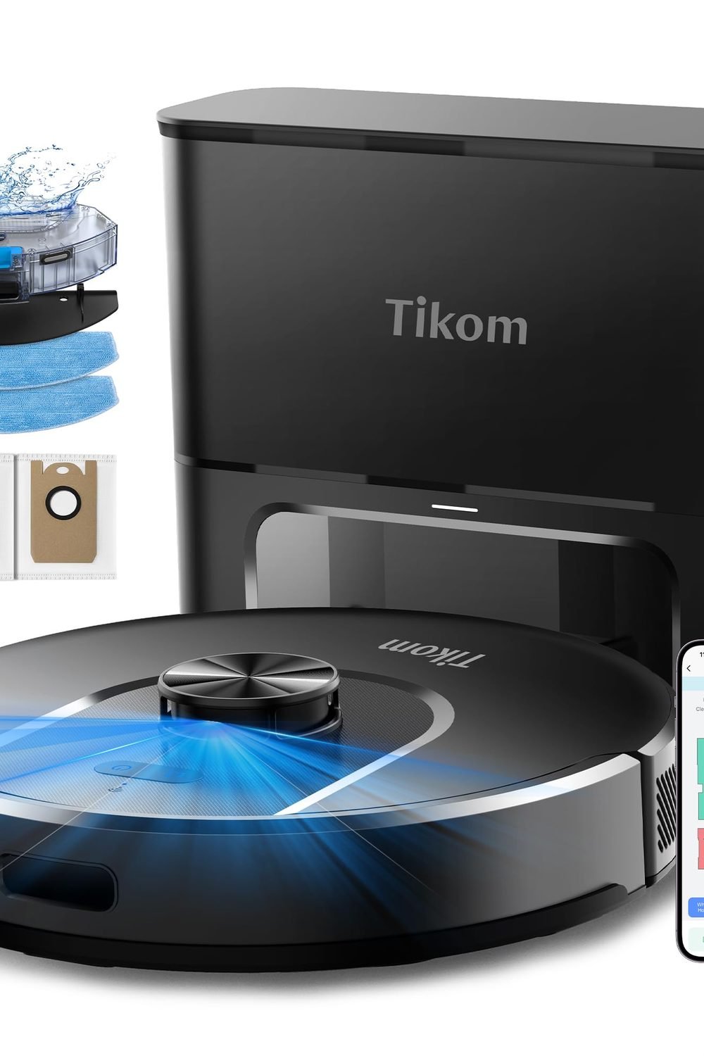 Best Robot Vacuum 2026: 3 Product Comparison 2 Tikom Robot Vacuum and Mop, Robotic Vacuum Cleaner with Self-Emptying Base product image