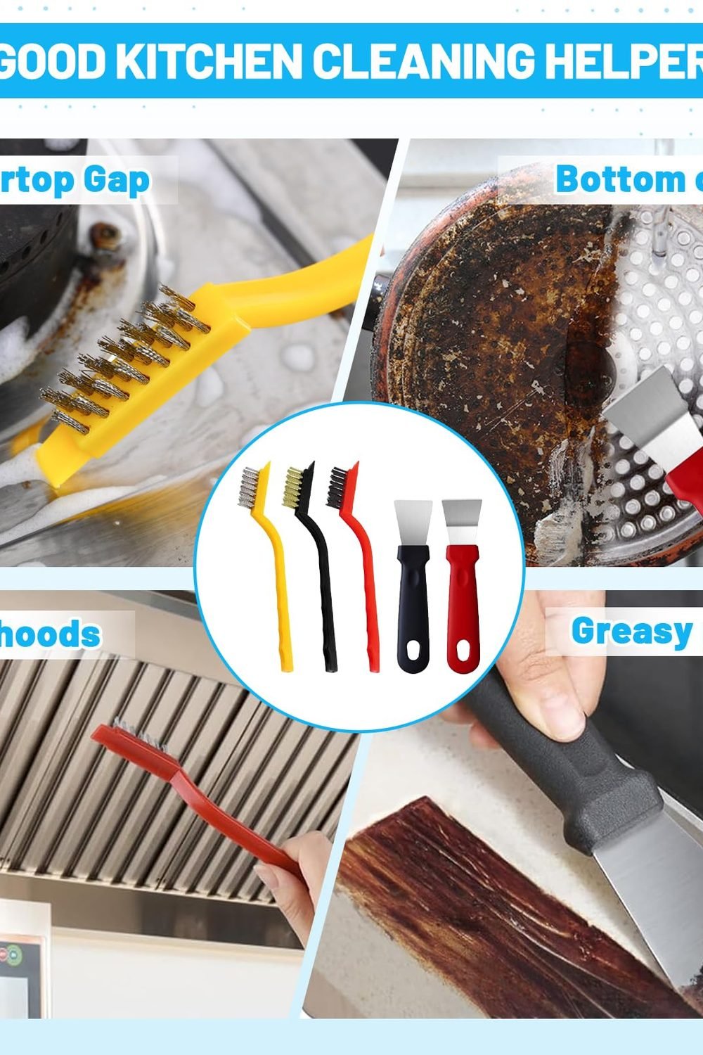 16Pcs Crevice Cleaning Brush Set, Hard Bristle Scrub Brushes Gaps packaging and contents - 16Pcs Crevice Cleaning Brush Set, Hard Bristle Scrub Brushes Gaps