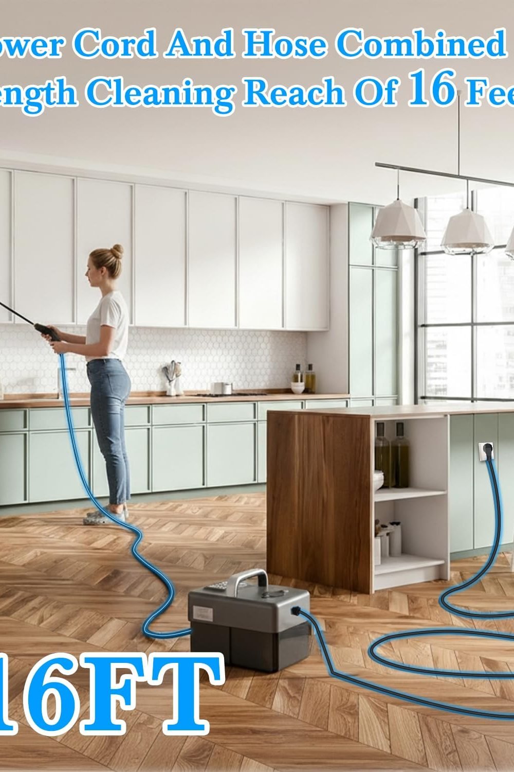 Steam Cleaner Home - 1600ML Water Tank 15s Heat-Up Portable Steamer Cleaning, 6 Level Adjustable, 2500W, 45PSI, 250F Steam, Handheld Steam Cleaner Car Detailing, Grease, Tile,Grout in use at home - Steam Cleaner Home - 1600ML Water Tank 15s Heat-Up Portable Steamer Cleaning, 6 Level Adjustable, 2500W, 45PSI, 250F Steam, Handheld Steam Cleaner Car Detailing, Grease, Tile,Grout