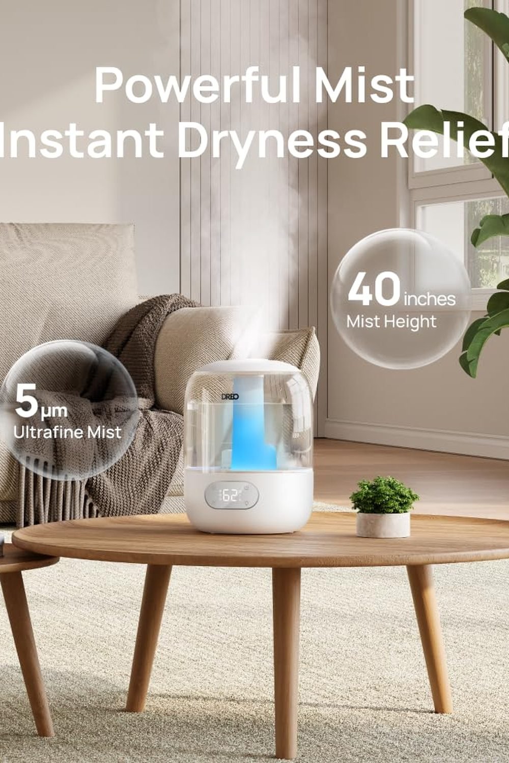 DREO 3L Humidifiers Bedroom, 30H Runtime, 26 dB Quiet, New Edition accessories and refills - DREO 3L Humidifiers Bedroom, 30H Runtime, 26 dB Quiet, New Edition
