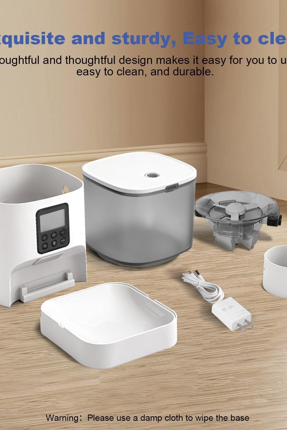 ANDOLL HOME Automatic Cat Feeder, 4L Cat Food Dispenser with 10s Voice Recorder, Pet Feeder up to 8 Meals per Day, Timed Dog Feeder with Dry Food Sealed Ring accessories and refills — ANDOLL HOME Automatic Cat Feeder, 4L Cat Food Dispenser with 10s Voice Recorder, Pet Feeder up to 8 Meals per Day, Timed Dog Feeder with Dry Food Sealed Ring