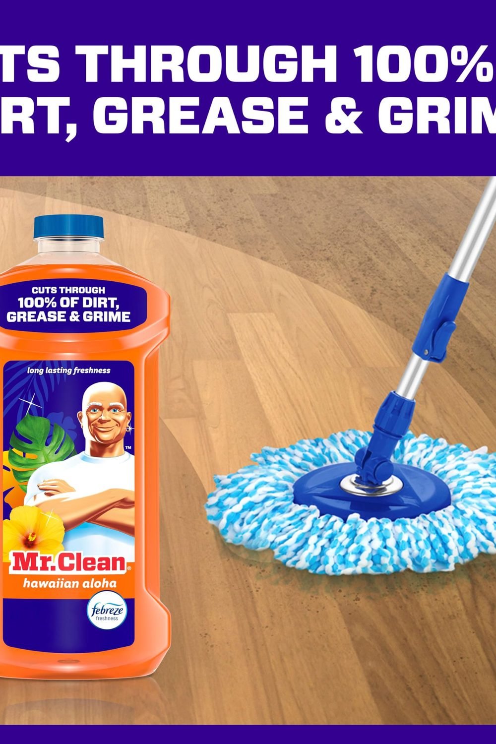 Mr. Clean All Purpose Cleaner, Mop Soap, Floor Cleaner Mopping Home, Bathroom, & Kitchen, Cleaning Liquid Mop & Bucket, Cleaning Supplies, Multi-Surface Dilutable, Hawaiian Aloha, 41oz accessories and refills - Mr. Clean All Purpose Cleaner, Mop Soap, Floor Cleaner Mopping Home, Bathroom, & Kitchen, Cleaning Liquid Mop & Bucket, Cleaning Supplies, Multi-Surface Dilutable, Hawaiian Aloha, 41oz