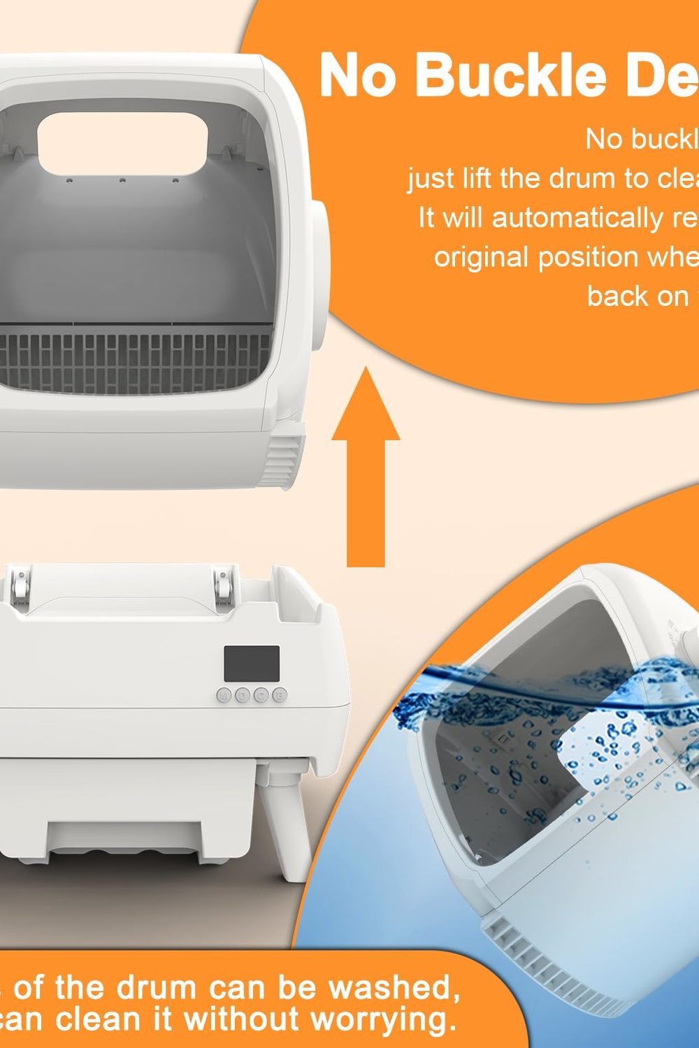 Automatic Cat Litter Box Self Cleaning - App Control, Cat Toilet Records, Suitable Big Cats, Medium Cats, Kittens and Multi-Cat Families, Anti-Pinch, Low NoiseAssembly Required- White in use at home - Automatic Cat Litter Box Self Cleaning - App Control, Cat Toilet Records, Suitable Big Cats, Medium Cats, Kittens and Multi-Cat Families, Anti-Pinch, Low NoiseAssembly Required- White
