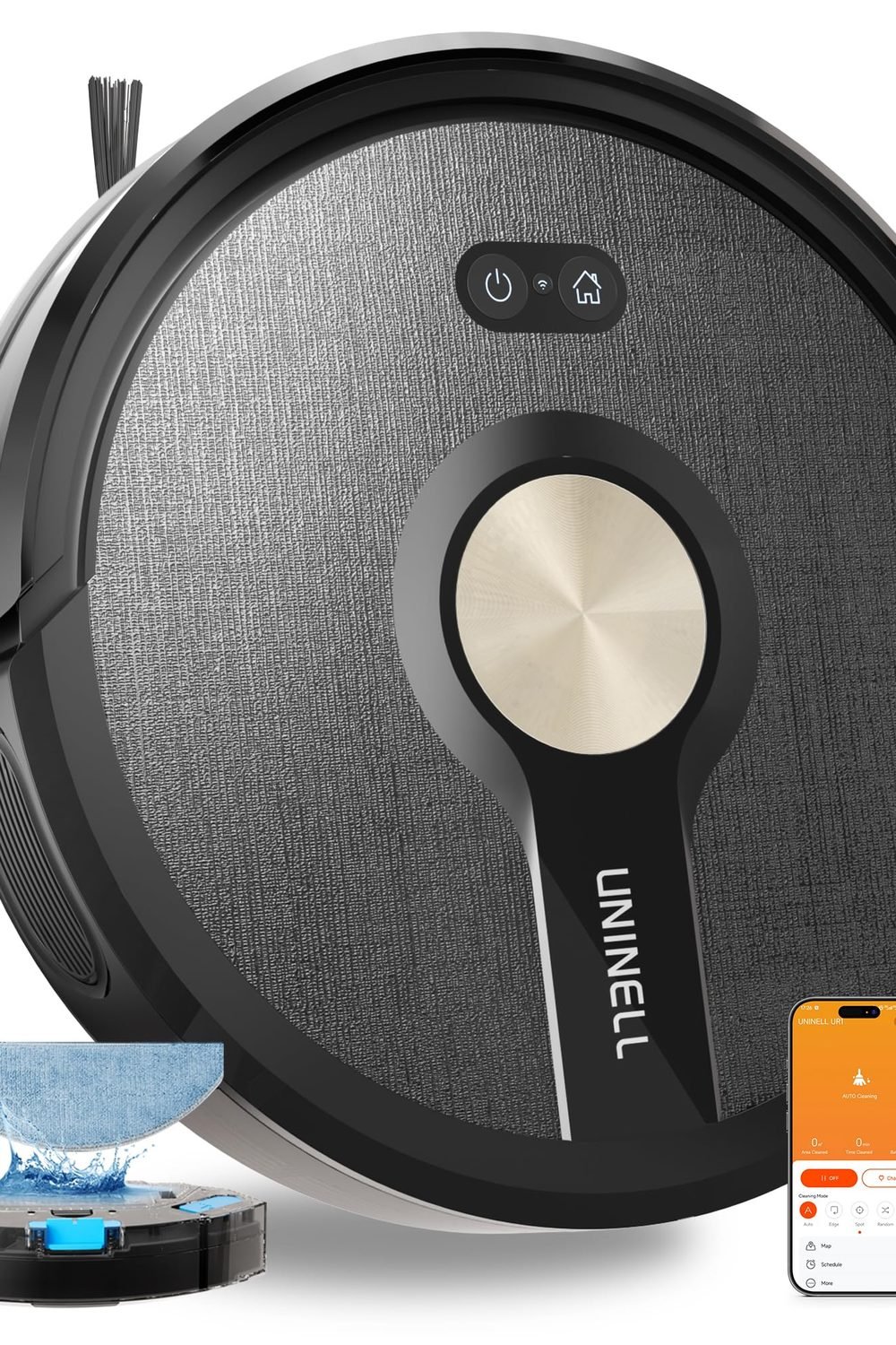 Robot Vacuum and Mop Combo,5000Pa Robotic Vacuum Cleaner,180mins Runtime Vacuum Robot with App/Remote/Alexa Control, Ideal for Hard Floor/Carpet/Pet Hair, Self-Charge,Schedule Clean(UR1) product image