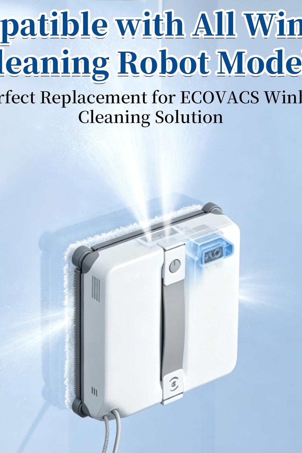 1.5L Window Cleaning Solution Compatible with ECOVACS Winbot W3/W2 PRO/MINI side angle and details - 1.5L Window Cleaning Solution Compatible with ECOVACS Winbot W3/W2 PRO/MINI