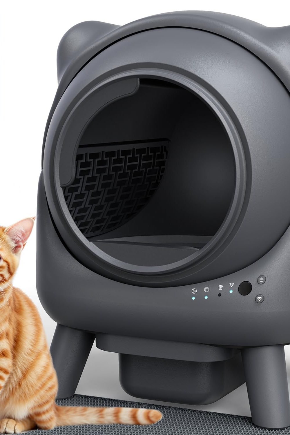 FEELNEEDY Automatic Litter Box Review (2026) 1 Automatic Litter Box, FEELNEEDY Self Cleaning Litter Box, Odor Control Robot, Cat Ears Design, 65L APP Real-Time Monitor, Cat Litter-Boxs for Multiple Cats, Safety Sensors, with 1 Trash Bag shown on its Amazon listing