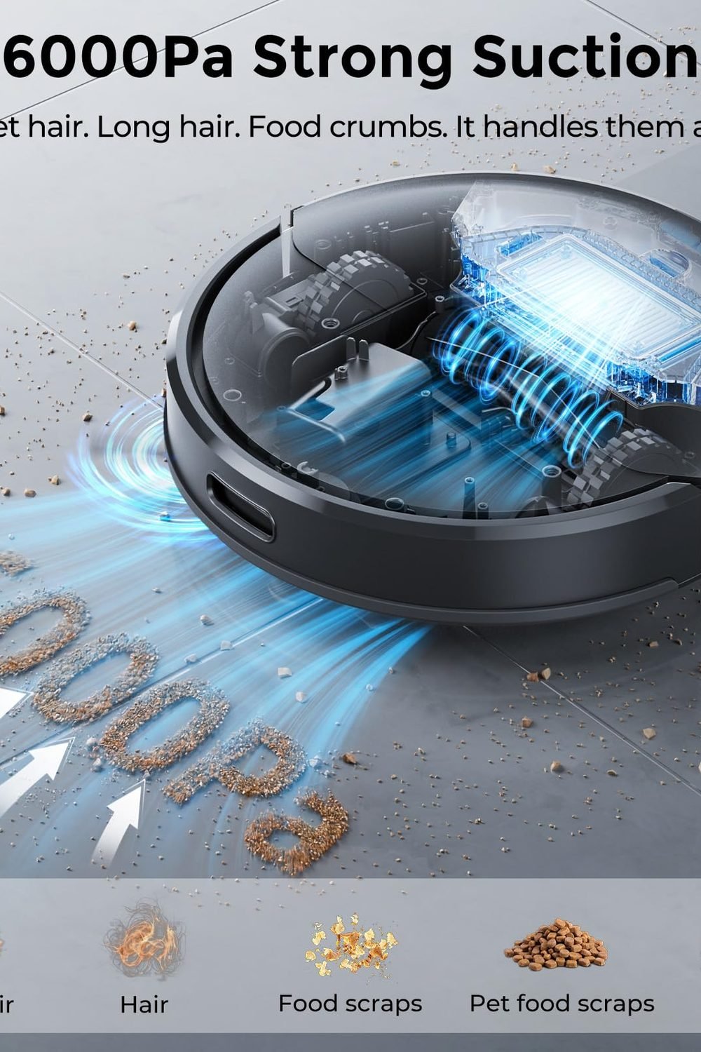 Kilgone Robot Vacuum & Mop, 90-Day Hands-Free, 6000Pa, Self-Empty, LiDAR packaging and contents — Kilgone Robot Vacuum & Mop, 90-Day Hands-Free, 6000Pa, Self-Empty, LiDAR