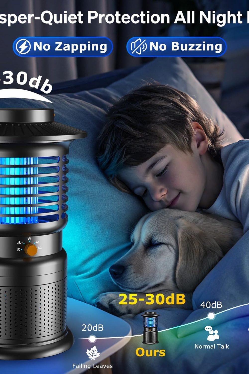 Mosquito Trap, 10000mAh Rechargeable Bug Zapper Indoor & Outdoor, Cordless Fly Trap with 2-in-1 Suction & Electric Grid, Auto Light Sensor, IPX5 Waterproof Patio, Garden & Camping in use at home — Mosquito Trap, 10000mAh Rechargeable Bug Zapper Indoor & Outdoor, Cordless Fly Trap with 2-in-1 Suction & Electric Grid, Auto Light Sensor, IPX5 Waterproof Patio, Garden & Camping