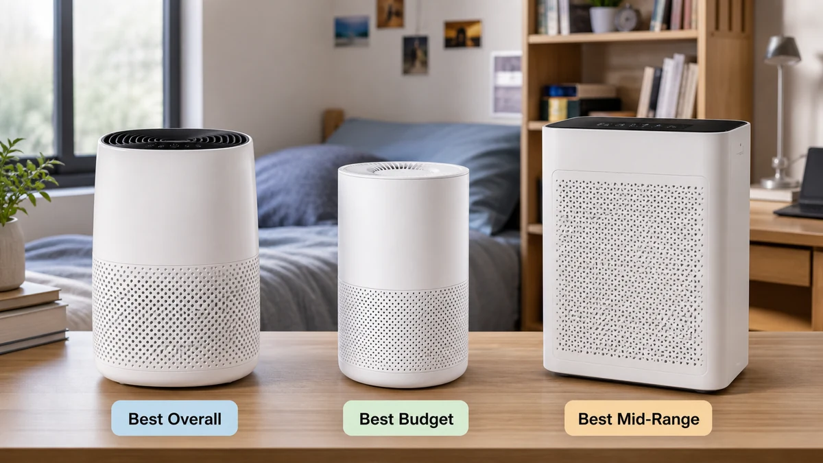 Best Air Purifier For Dorm Room 2026: 3 Product Comparison 1 Editorial comparison image