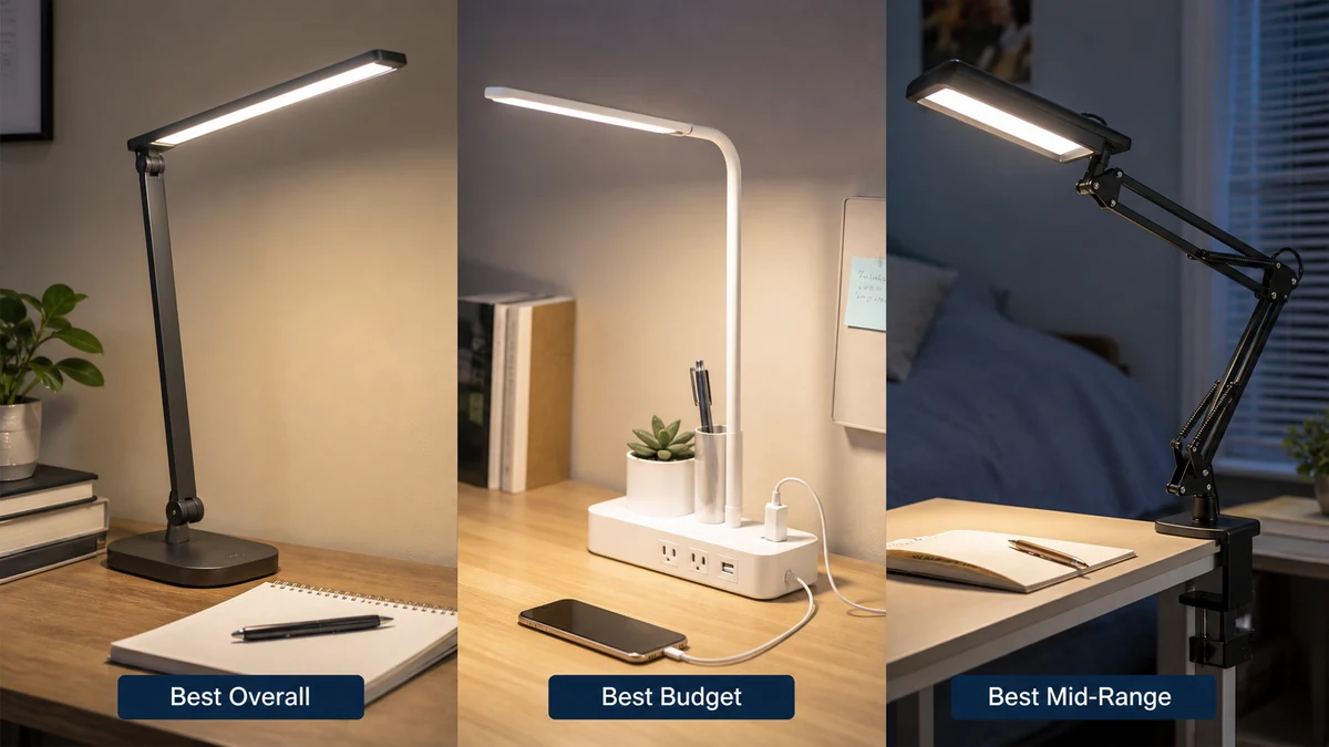 Best Desk Lamp For College Students 2026: 3 Product Comparison 1 Editorial comparison image