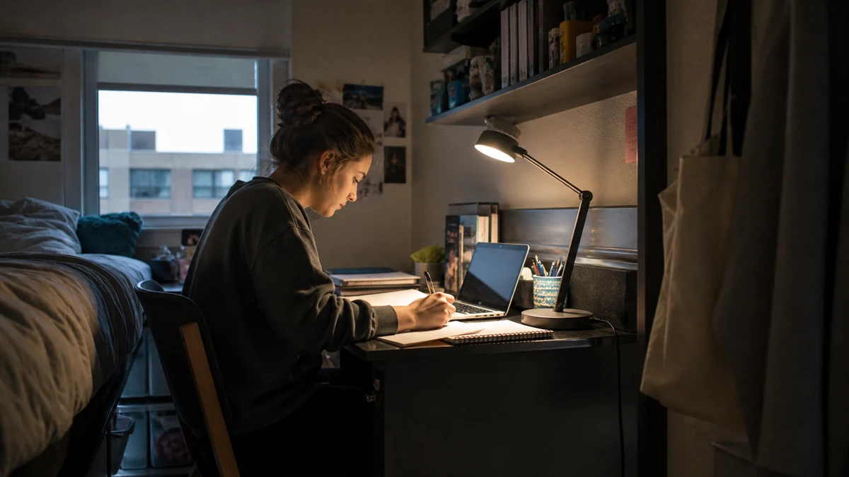 desk lamp for college students buyer problem and daily context