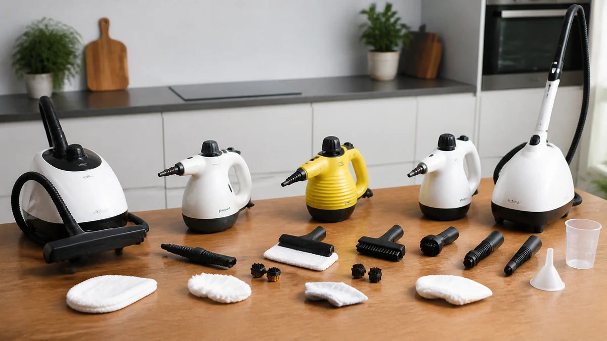 Best Steamer For Cleaning 2026: 3 Product Comparison 5 steamer for cleaning comparison testing setup