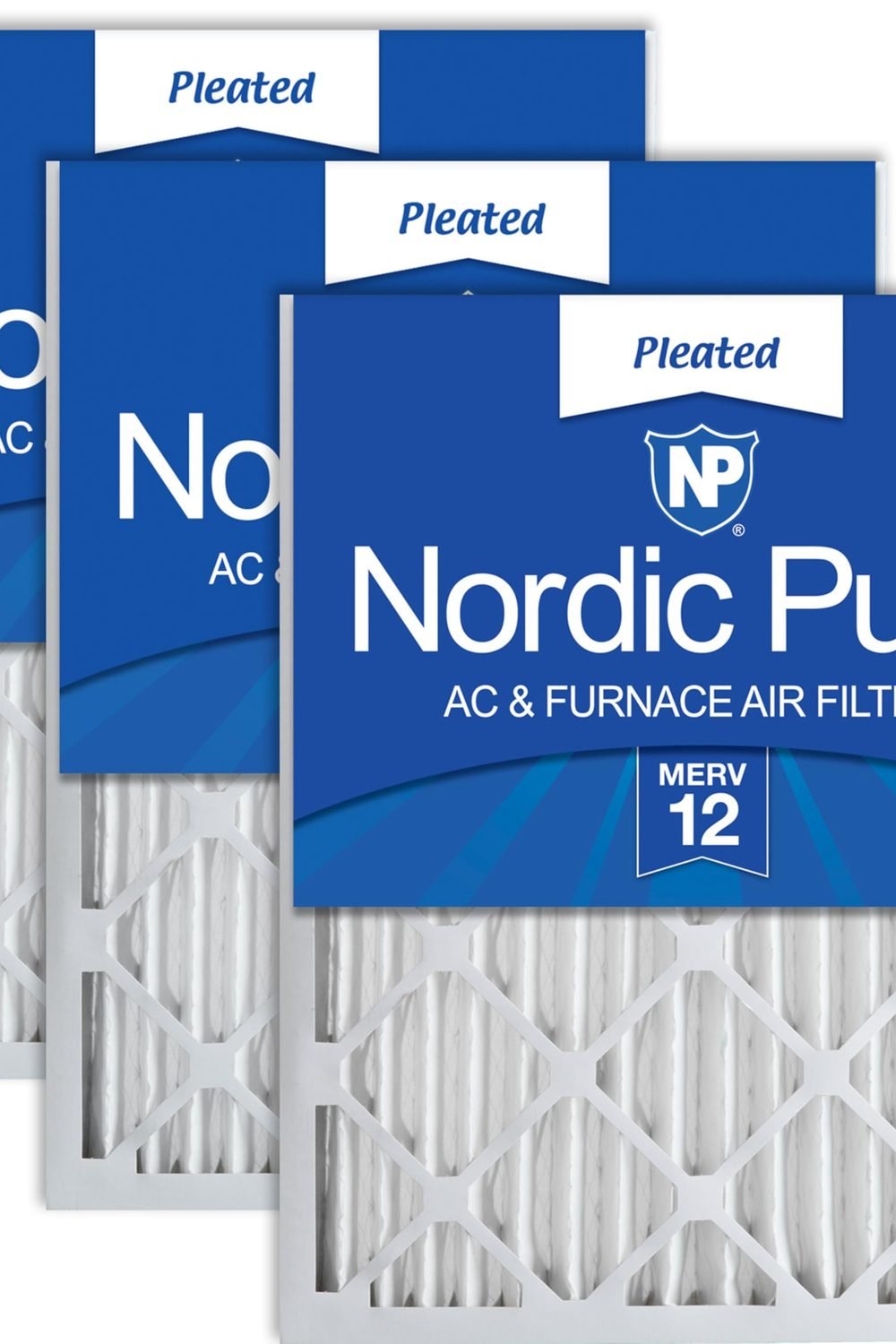 Nordic Pure 16x20x2 Review (2026) 1 Nordic Pure 16x20x2 (15 1/2 x 19 1/2 x 1 3/4) Pleated MERV 12 Air Filters 3 Pack shown on its Amazon listing