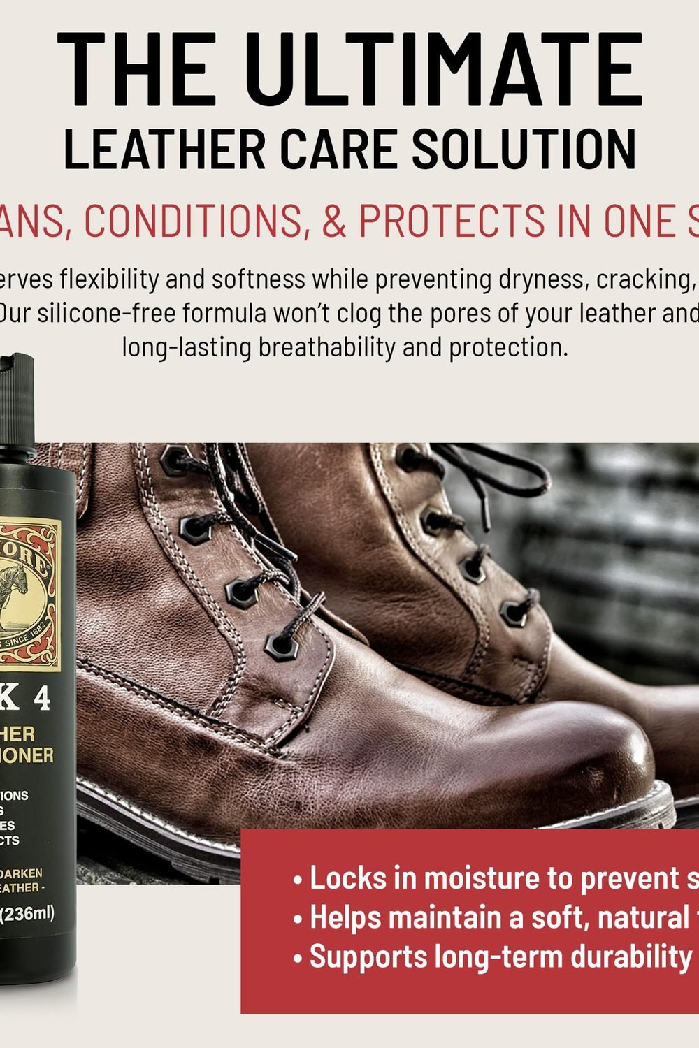 Bick 4 Leather Conditioner & Cleaner, Won't Darken Boots, Couch, Bags 2 oz packaging and contents - Bick 4 Leather Conditioner & Cleaner, Won't Darken Boots, Couch, Bags 2 oz