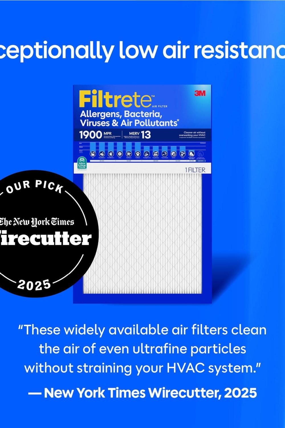 Filtrete 20x24x1 Air Filter, MERV 13 MPR 1900, Allergens, Bacteria, Viruses & Air Pollutants, 3-Month AC/Furnace Filters, Cleaner Air Reliable Airflow, 2 HVAC Filters(Act Size 19.81x23.81x0.78 in) side angle and details - Filtrete 20x24x1 Air Filter, MERV 13 MPR 1900, Allergens, Bacteria, Viruses & Air Pollutants, 3-Month AC/Furnace Filters, Cleaner Air Reliable Airflow, 2 HVAC Filters(Act Size 19.81x23.81x0.78 in)