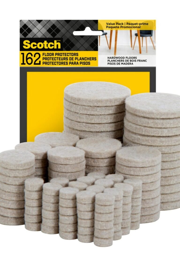 Scotch Felt Pads 162 PCS Beige, Felt Furniture Pads Protecting Hardwood Floors, Round, Assorted Sizes Value Pack, Self-Stick design, Protecting from nicks, dents and scratches (SP845-NA) main product view - Scotch Felt Pads 162 PCS Beige, Felt Furniture Pads Protecting Hardwood Floors, Round, Assorted Sizes Value Pack, Self-Stick design, Protecting from nicks, dents and scratches (SP845-NA)