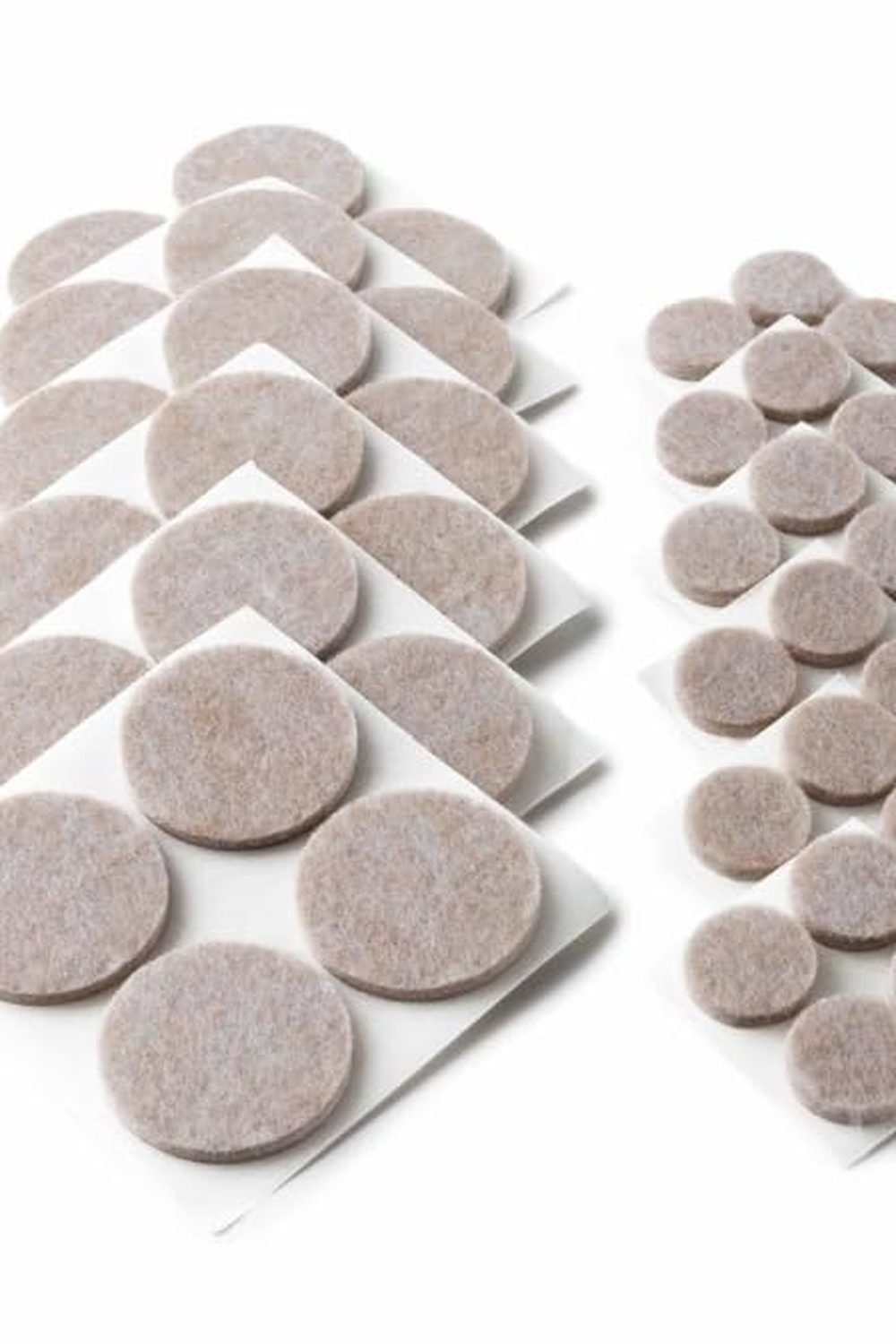 Scotch Felt Pads 162 PCS Beige, Felt Furniture Pads Protecting Hardwood Floors, Round, Assorted Sizes Value Pack, Self-Stick design, Protecting from nicks, dents and scratches (SP845-NA) side angle and details - Scotch Felt Pads 162 PCS Beige, Felt Furniture Pads Protecting Hardwood Floors, Round, Assorted Sizes Value Pack, Self-Stick design, Protecting from nicks, dents and scratches (SP845-NA)