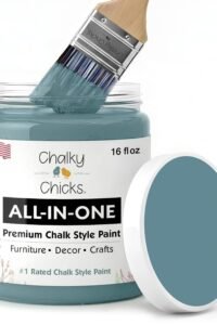 Chalky Chicks Medium Blue 16 Fl Oz Chalk Paint Furniture All in One main product view - Chalky Chicks Medium Blue 16 Fl Oz Chalk Paint Furniture All in One