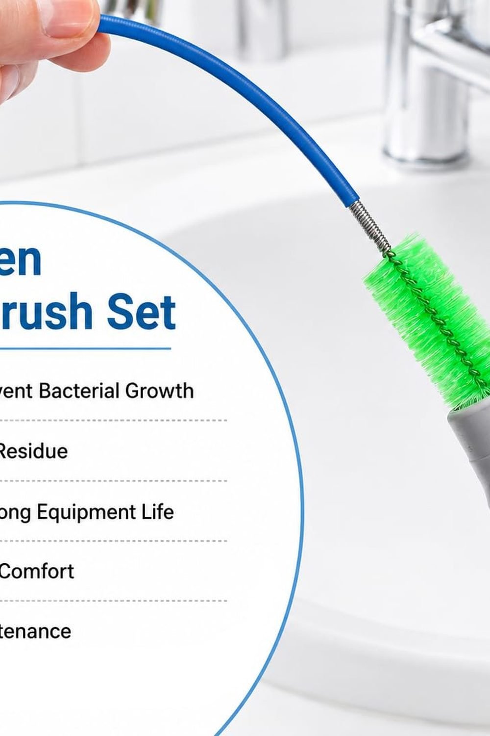 Aveen CPAP Tube and Mask Cleaning Brush, Suitable All CPAP Hoses and Masks, CPAP Hose Cleaning Brush Kit, Enhance Your CPAP Machine and CPAP mask, CPAP mask Cleaner. side angle and details - Aveen CPAP Tube and Mask Cleaning Brush, Suitable All CPAP Hoses and Masks, CPAP Hose Cleaning Brush Kit, Enhance Your CPAP Machine and CPAP mask, CPAP mask Cleaner