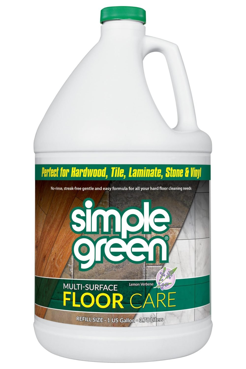 Simple Green Multi-Surface Floor Care - Cleans Hardwood, Vinyl, Laminate, Tile, Concrete and Other Wood - pH Neutral Floor Cleaner 1Gal main product view - Simple Green Multi-Surface Floor Care - Cleans Hardwood, Vinyl, Laminate, Tile, Concrete and Other Wood - pH Neutral Floor Cleaner 1Gal