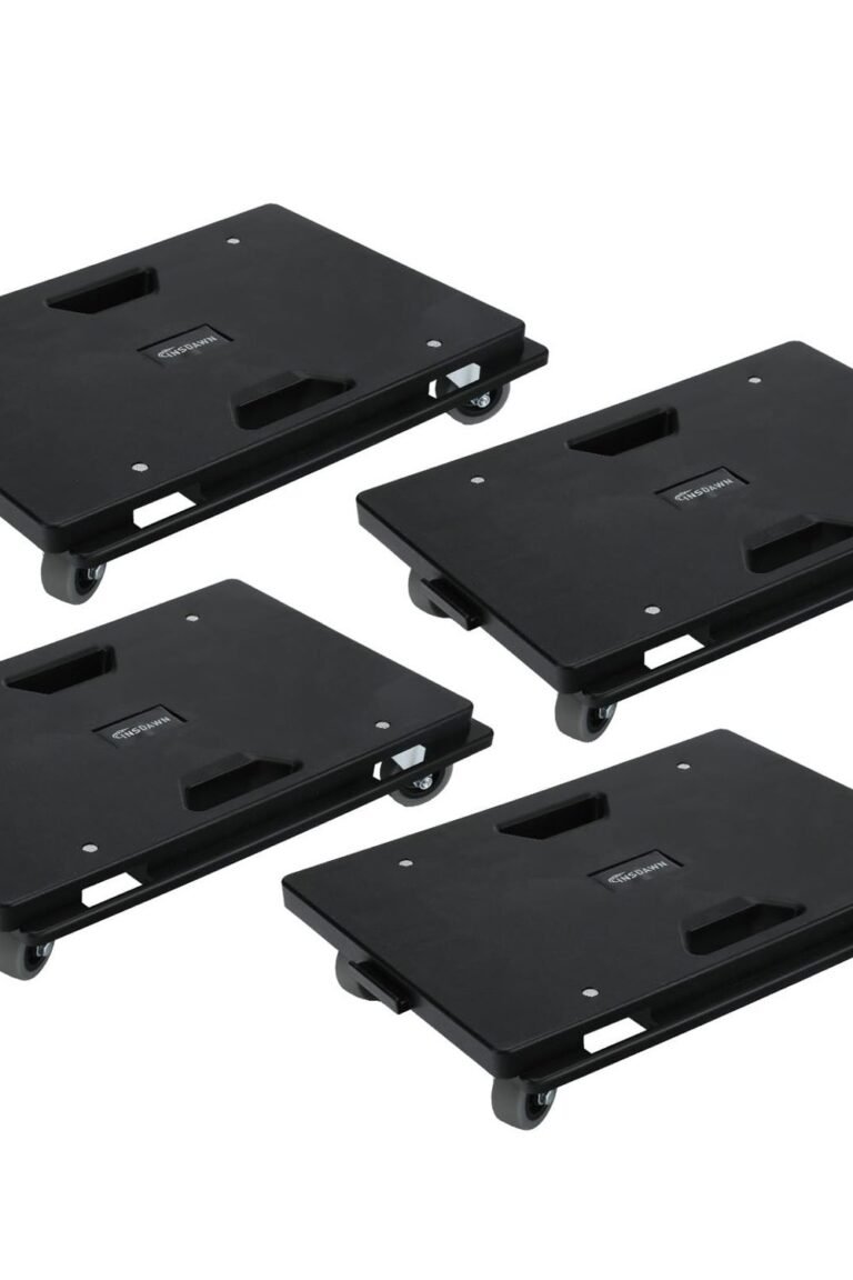 4 Pack Furniture Dolly Upgraded Dollies Connectable with 4 Wheels Small Flat Dolly Cart with 500 LBS Capacity Heavy Appliance, Black main product view - 4 Pack Furniture Dolly Upgraded Dollies Connectable with 4 Wheels Small Flat Dolly Cart with 500 LBS Capacity Heavy Appliance, Black