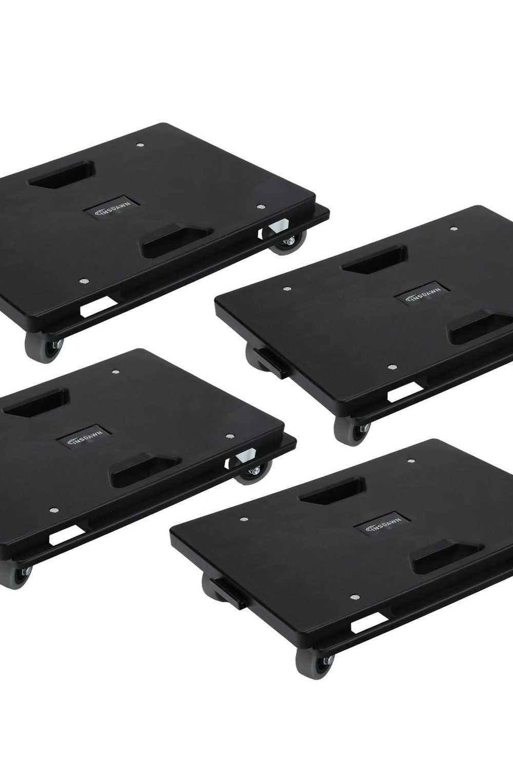 Insdawn 4 Pack Furniture Dolly Upgraded Dollies Review (2026) 1 4 Pack Furniture Dolly Upgraded Dollies Connectable with 4 Wheels Small Flat Dolly Cart with 500 LBS Capacity for Heavy Appliance, Black shown on its Amazon listing