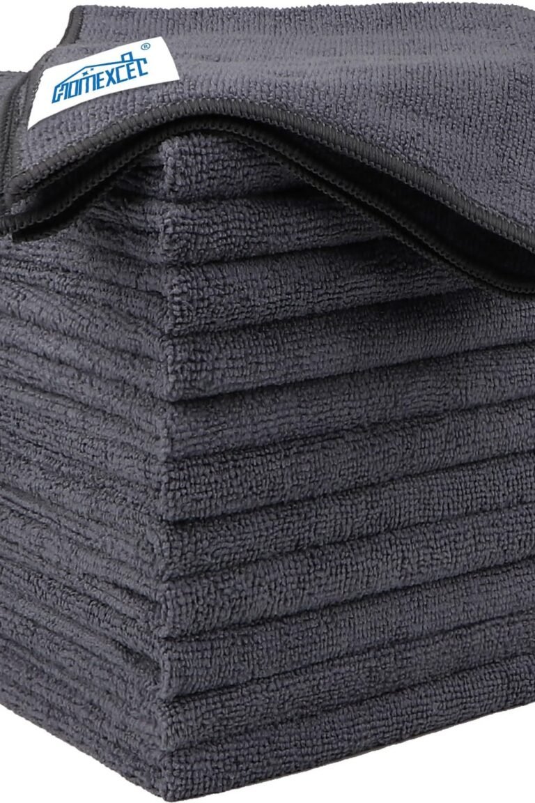 HOMEXCEL Microfiber Cleaning Cloth 12 Pack, 12.5 x 12.5 inch Microfiber Towels Cars, Ultra Absorbent Washing Cloth, Lint Free Streak Free Cleaning Rags Car, Kitchen, and Window (Grey) main product view - HOMEXCEL Microfiber Cleaning Cloth 12 Pack, 12.5 x 12.5 inch Microfiber Towels Cars, Ultra Absorbent Washing Cloth, Lint Free Streak Free Cleaning Rags Car, Kitchen, and Window (Grey)