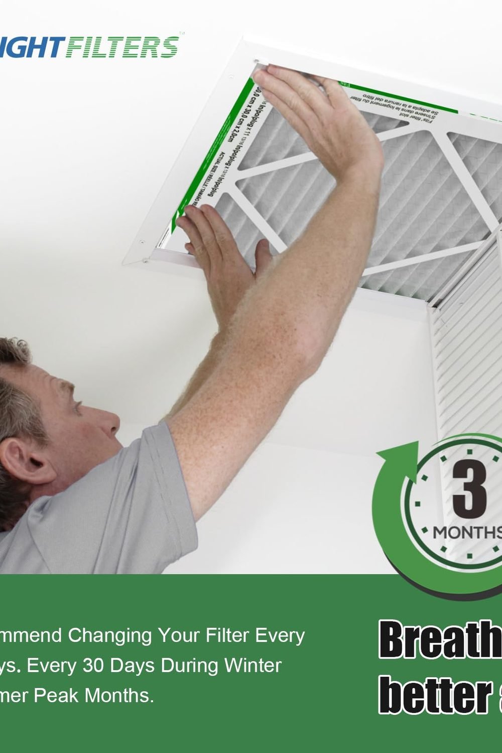 TRIGHTFILTERS 18x24x1 Air Filter 4 Pack, MERV 8 Pleated HVAC Furnace Filter in use at home - TRIGHTFILTERS 18x24x1 Air Filter 4 Pack, MERV 8 Pleated HVAC Furnace Filter