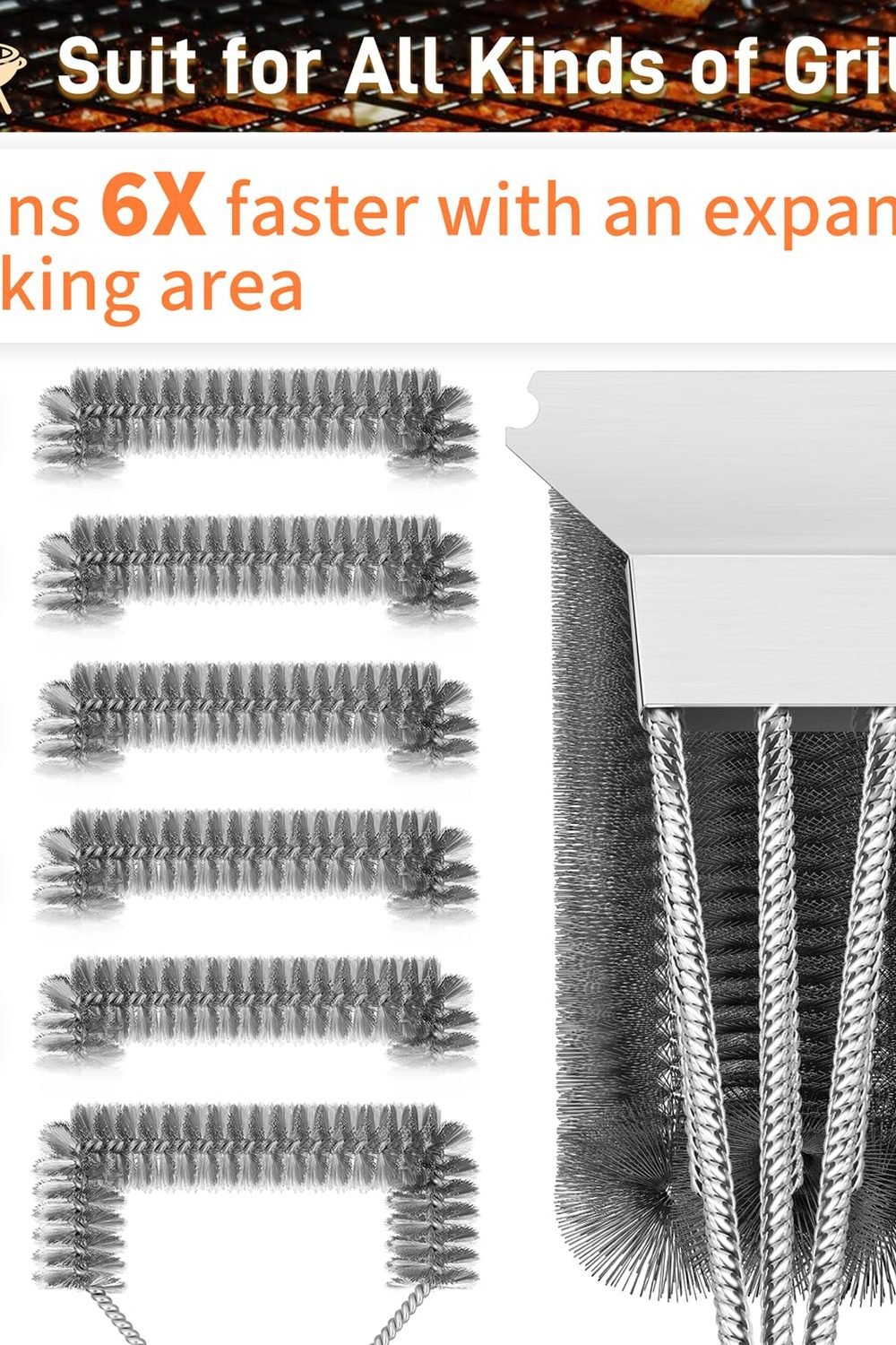 Grill Brush and Scraper-18 Adjustable Handle Safe BBQ Grill Brush Outdoor Grill-Deep BBQ Clearning Brush wih Bottle Operner Extra Strong Grill Cleaner Accessories Gas/Charcoal Grilling Grates accessories and refills - Grill Brush and Scraper-18 Adjustable Handle Safe BBQ Grill Brush Outdoor Grill-Deep BBQ Clearning Brush wih Bottle Operner Extra Strong Grill Cleaner Accessories Gas/Charcoal Grilling Grates