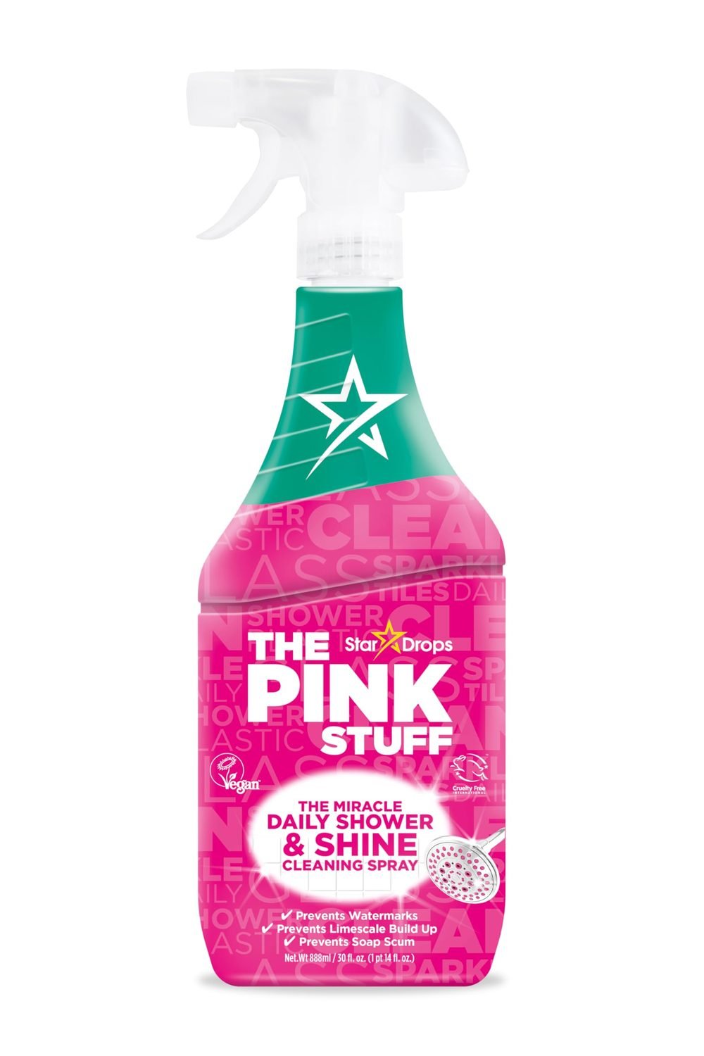 Stardrops The Pink Stuff Daily Shower & Shine Cleaning Spray, 30 FL Oz product image