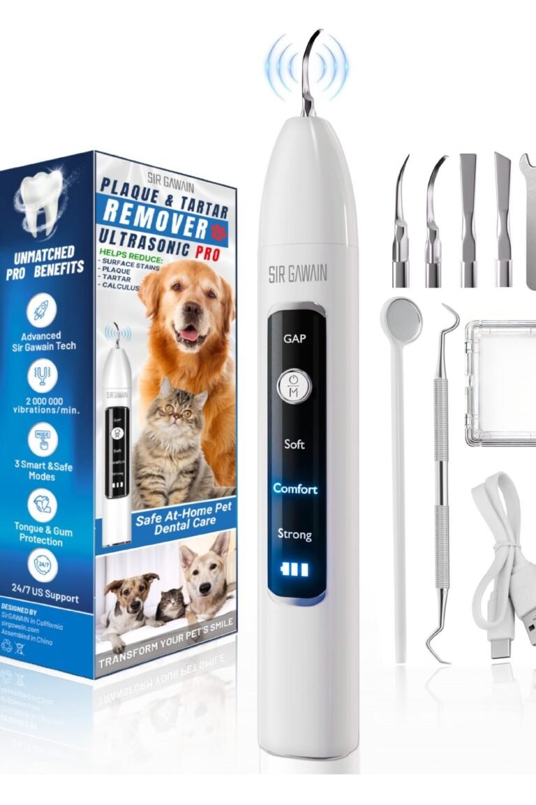 SIRGAWAIN Pet Ultrasonic Dental Cleaner - Plaque, Tartar & Stains Remover, 4 Tips, 3 Modes, LED, Contact-Activated & Smart Touch Protection, Complete Cleaning Kit Dogs & Cats main product view - SIRGAWAIN Pet Ultrasonic Dental Cleaner - Plaque, Tartar & Stains Remover, 4 Tips, 3 Modes, LED, Contact-Activated & Smart Touch Protection, Complete Cleaning Kit Dogs & Cats