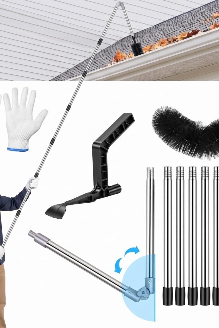 13FT Gutter Cleaning Tool - No Ladder Needed, 180 Swivel Head main product view - 13FT Gutter Cleaning Tool - No Ladder Needed, 180 Swivel Head