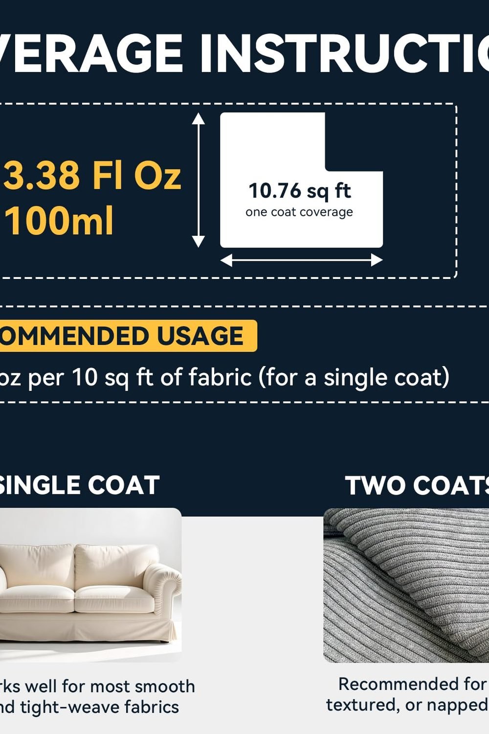 Fabric Protector Spray Upholstery & Couch(3.38 fl.oz.) packaging and contents - Fabric Protector Spray Upholstery & Couch(3.38 fl.oz.)