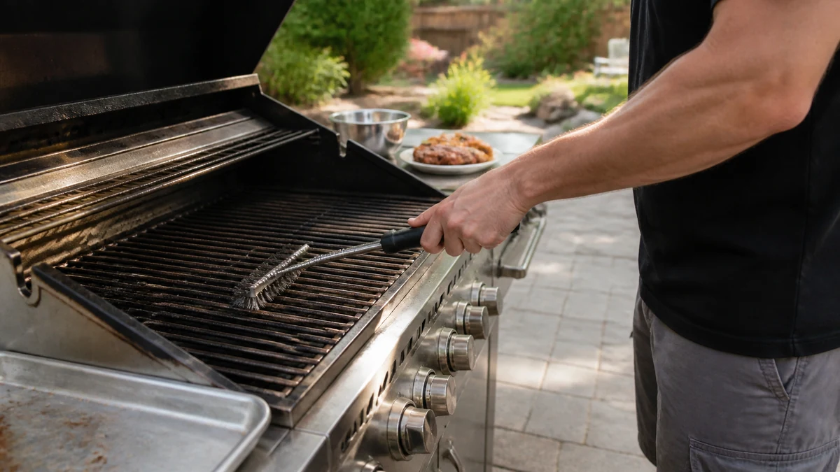 Grill Cleaning Brush Trend 2026: What US Buyers Need to Know 3 Real-world grill cleaning brush setup in an outdoor living space