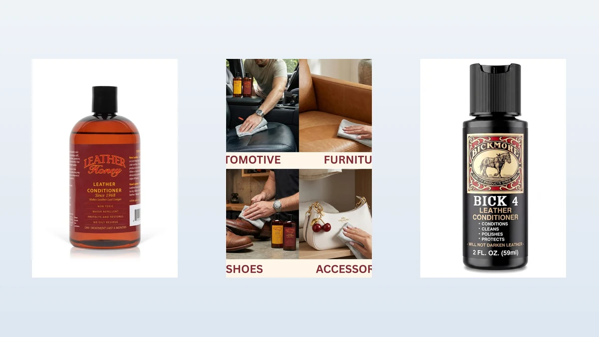 leather conditioner for furniture comparison testing setup